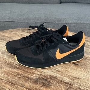 Nike Black and Orange Casual Sneakers